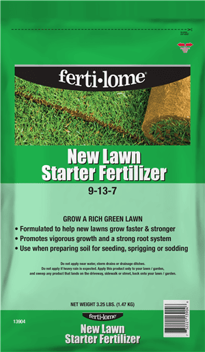New Lawn Starter Fertilizer 9-13-7 - ferti-lome lawn care product